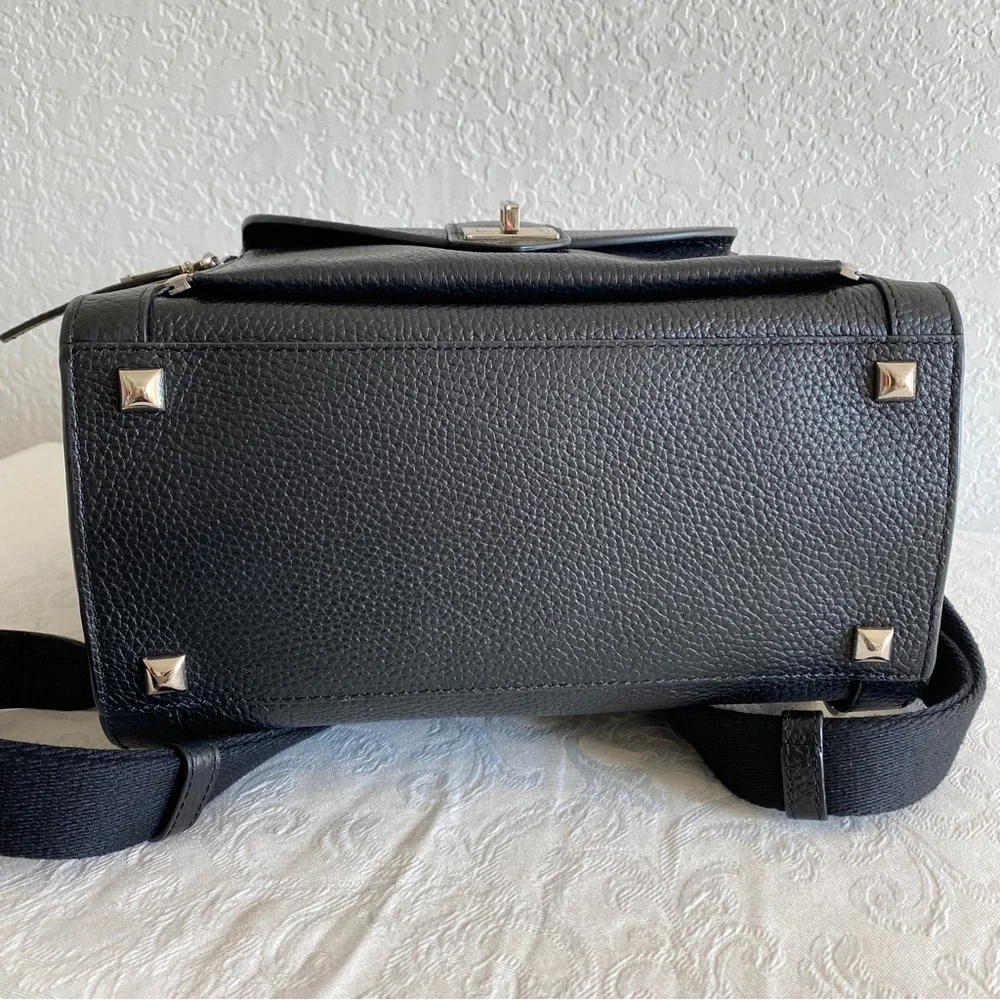 Henri bendel convertible black leather backpack